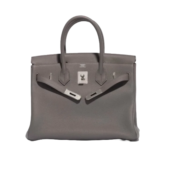 Hermès Birkin 30, Togo Grey Palladium Hardware - Image 3