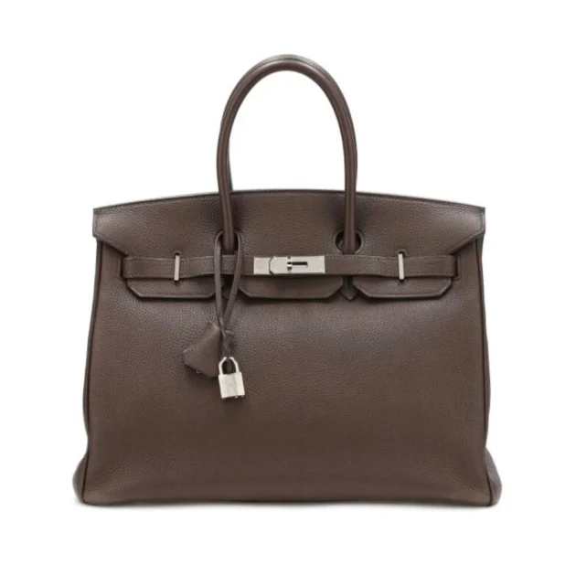 Hermes Birkins 35 Cacao Togo Leather Palladium Hardware