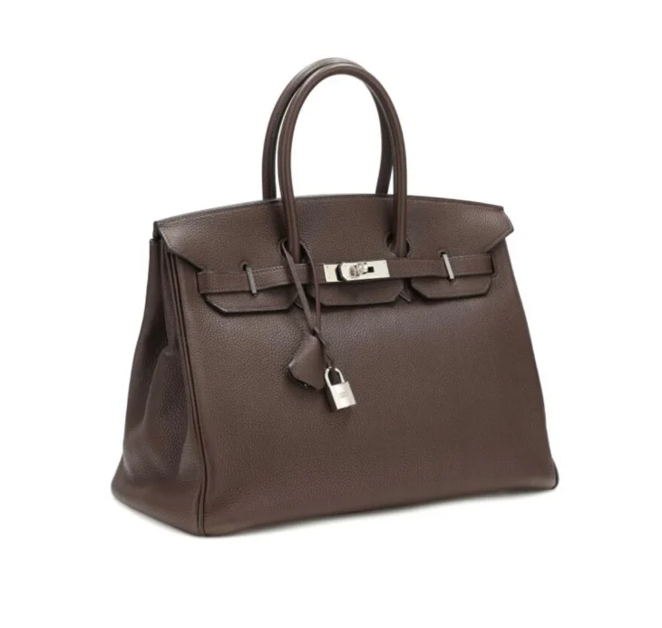 Hermes Birkins 35 Cacao Togo Leather Palladium Hardware Dubai