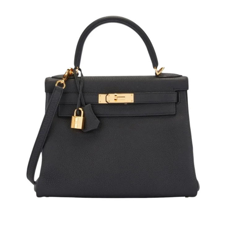 Hermes Kelly 32 Retourne Black Togo