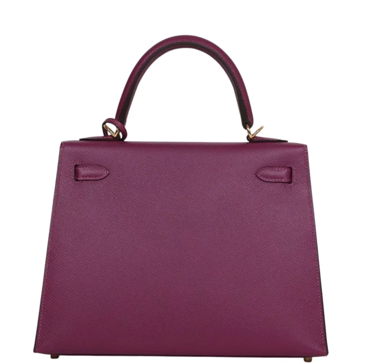 Hermès Kelly Sellier 32 Anemone Epsom Gold Hardware - Image 3