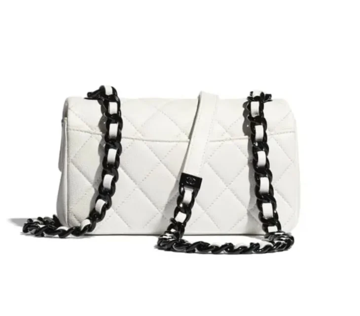 Chanel White Small Quilted Caviar My Everything Flap Crossbody Bag - Image 2