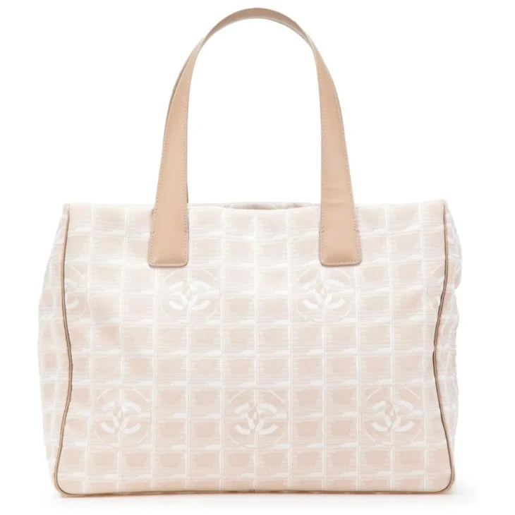 Nylon Medium Travel Tote Beige