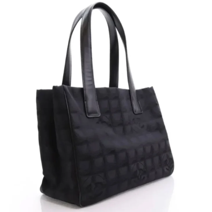 Nylon Medium Travel Tote Beige, Black - Image 3