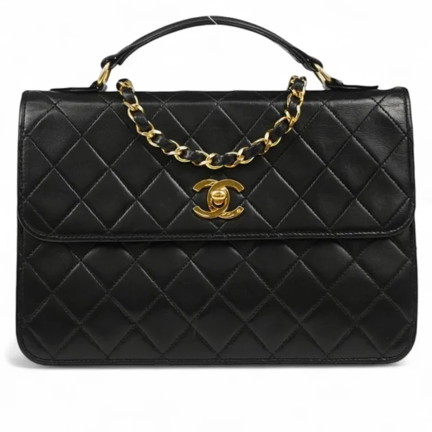 CHANEL Quilted Briefcase Business Handbag