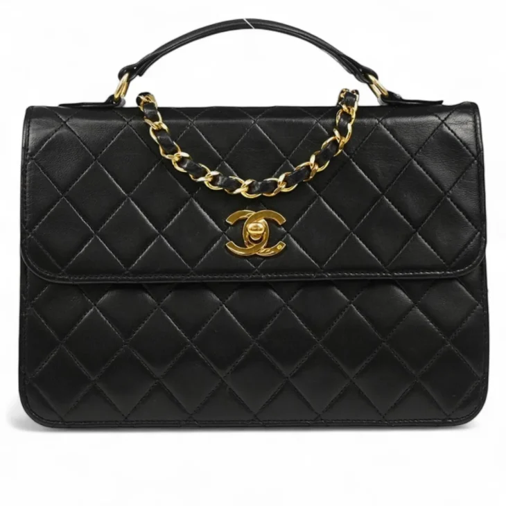 CHANEL Quilted Briefcase Business Handbag