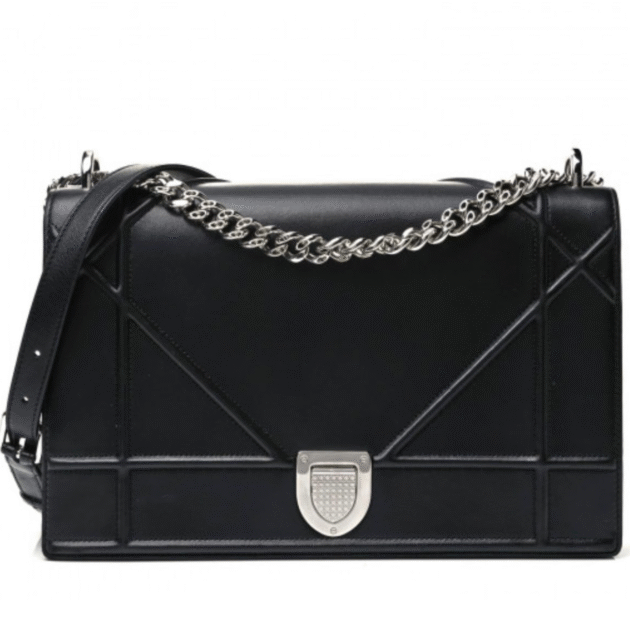 Christian Dior Black Large Diorama Shoulder Bag