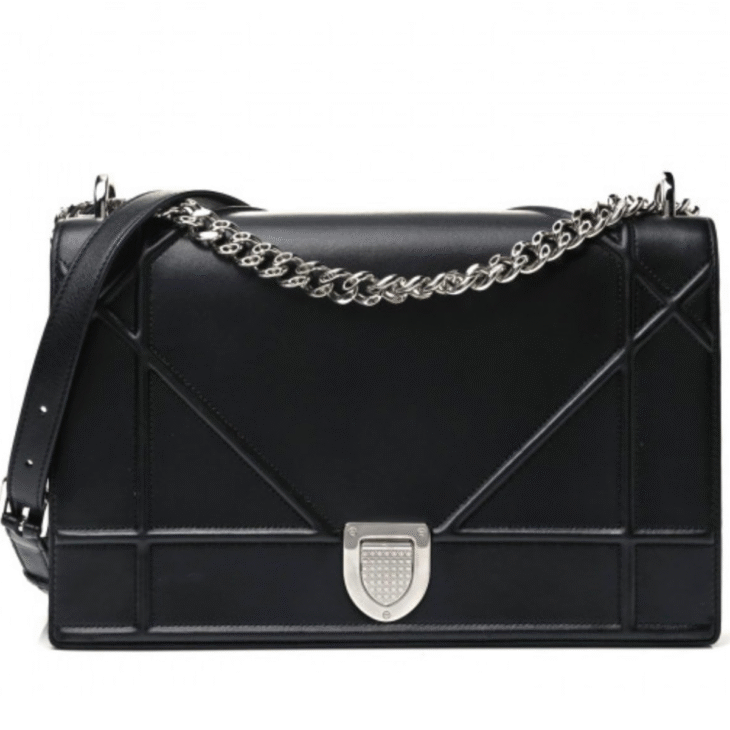 Christian Dior Black Large Diorama Shoulder Bag