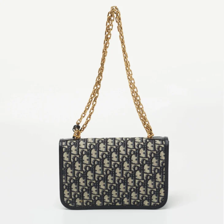 Dior Oblique Canvas and Leather Dioraddict Flap Chain Bag - Image 5