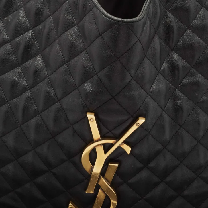 Saint Laurent Black Quilted Leather Maxi Icare Shopping Tote - Image 5