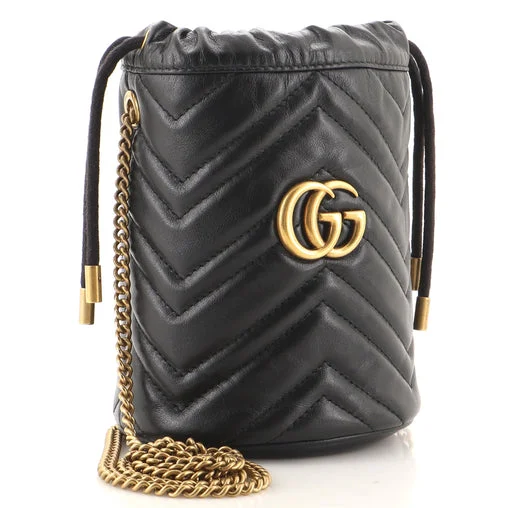 GG Marmont Bucket Bag Matelasse Leather Mini